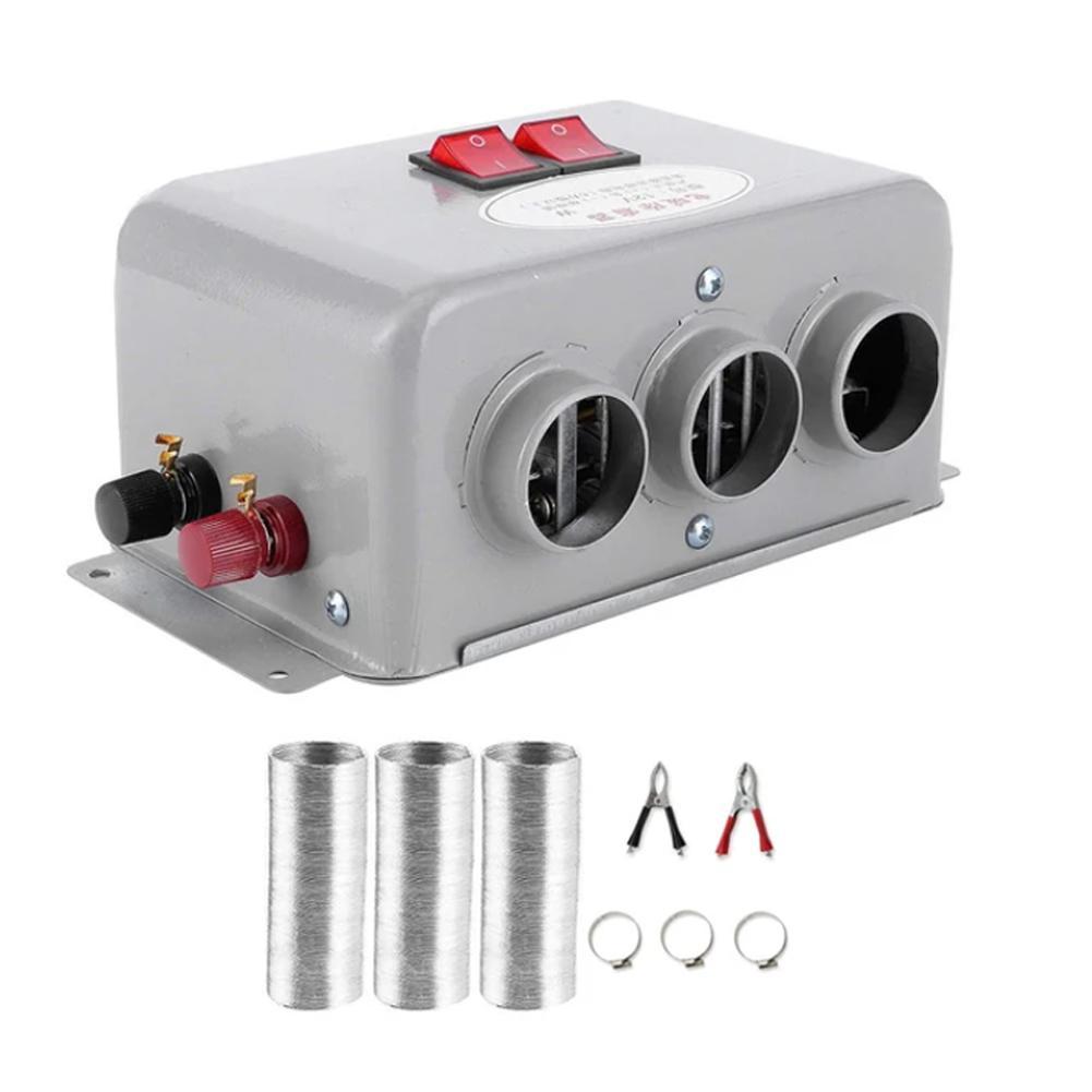 QAOlDH ZHOSXRC 12v Heater,Automobile Interior Heater,800W Car Heater Dual Gear 3 Hole Compact Car Demister Winter Fast Heating Warmer Windshield Defroster Defogger,12 Volt Heaters for Cart Tru UTV